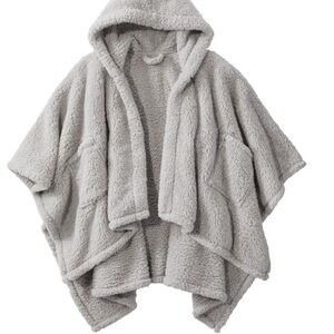 Cozy Gray Hooded Sherpa Jacket